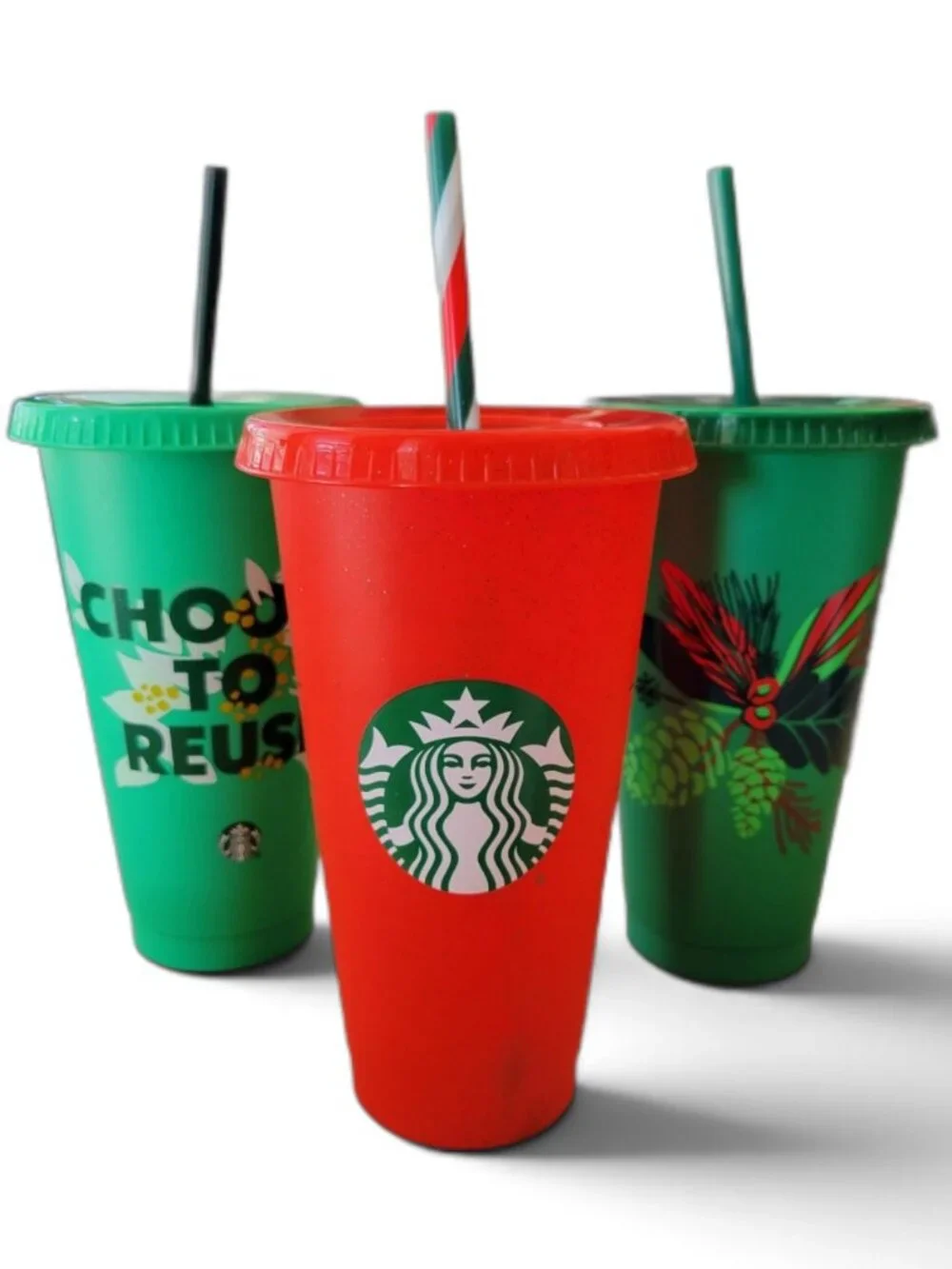 Starbucks Reusable Cold Cups Holiday 2022 Set of 3 (24oz)